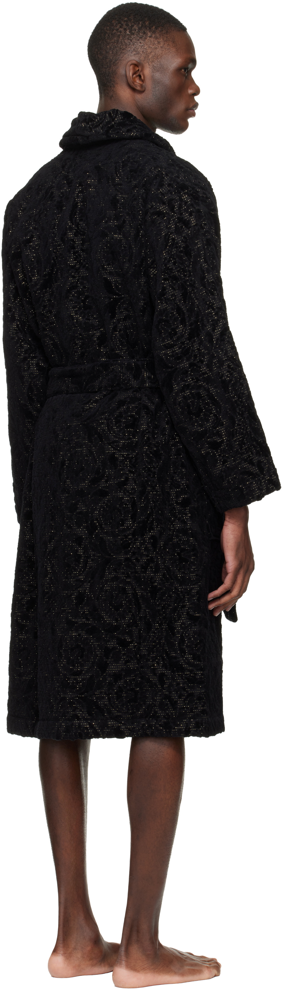 Versace Gray Barocco Bathrobe