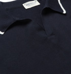 John Smedley - Saxon Slim-Fit Contrast-Tipped Sea Island Cotton Polo Shirt - Blue