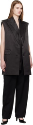 Jean Paul Gaultier Black Double Layer Body Detail Vest