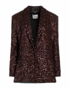 Manila Grace Womens Blazer Chocolate in Brown