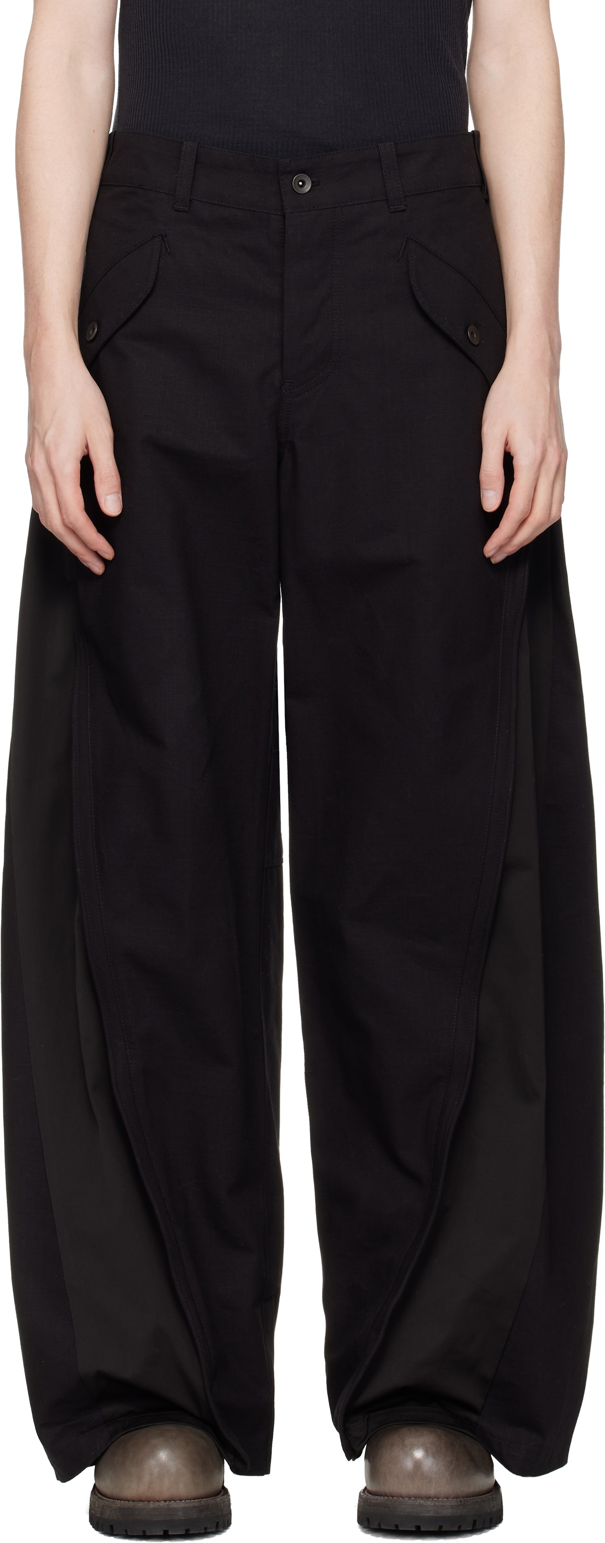 FFFPOSTALSERVICE Black 3-Way Zip Cargo Pants FFFPOSTALSERVICE