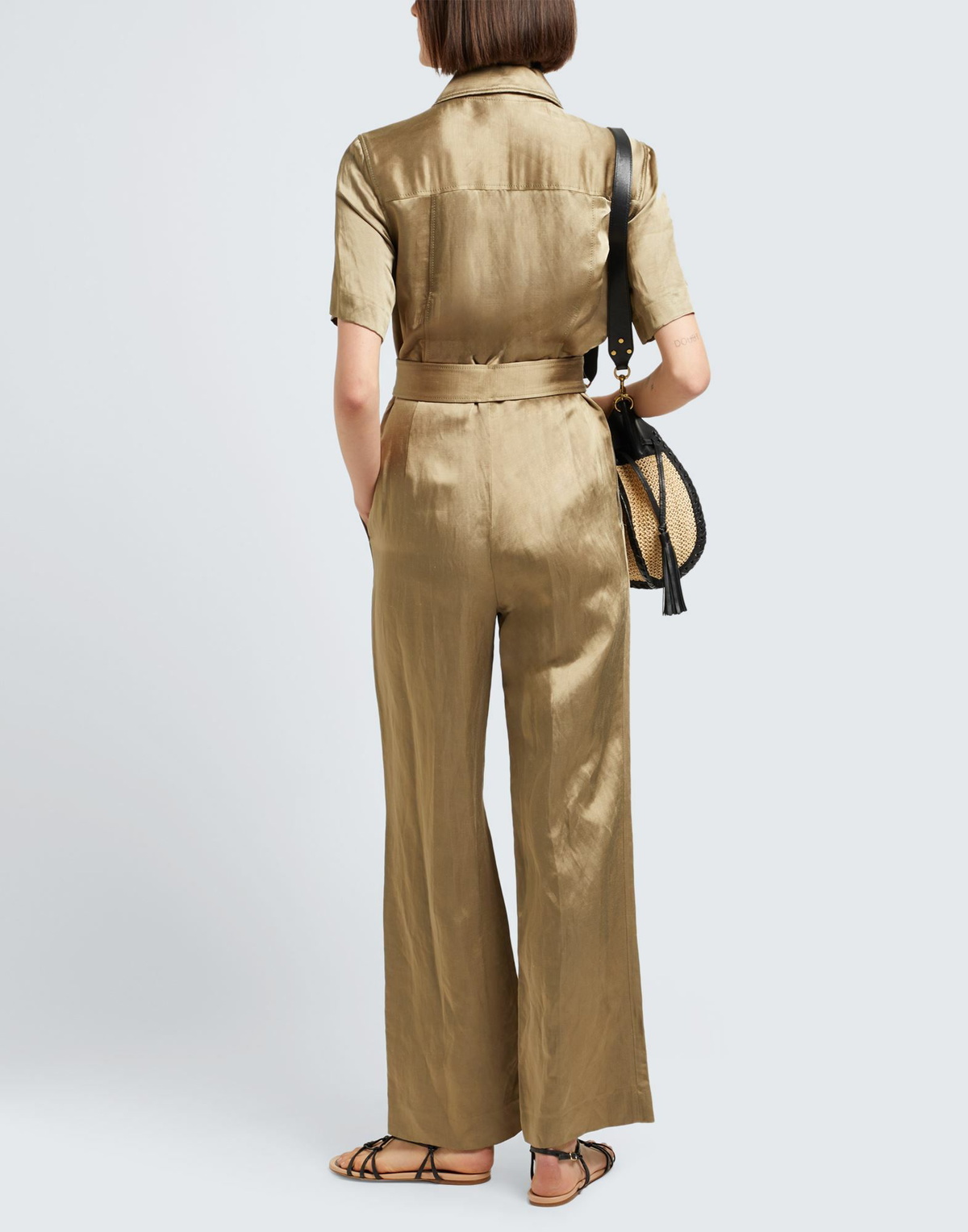 Sandro Womens Jumpsuit Military in Green