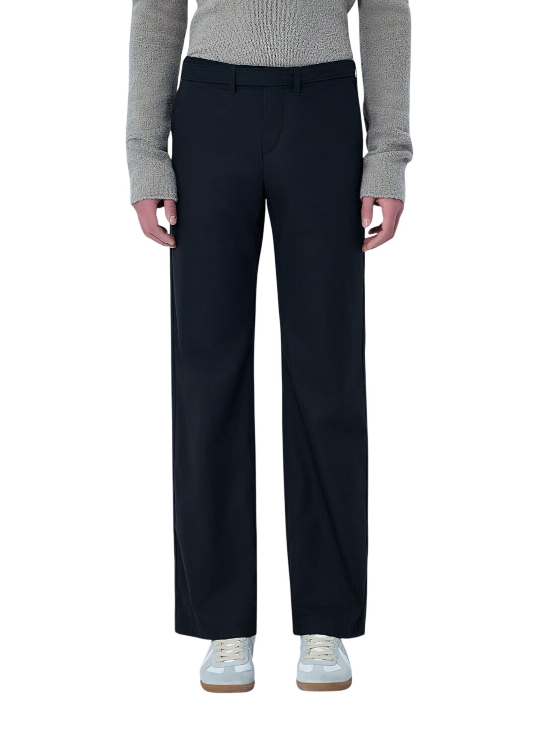 Rier Black Popeline Wool Trousers Rier