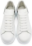 Alexander McQueen White & Green Croc Oversized Sneakers