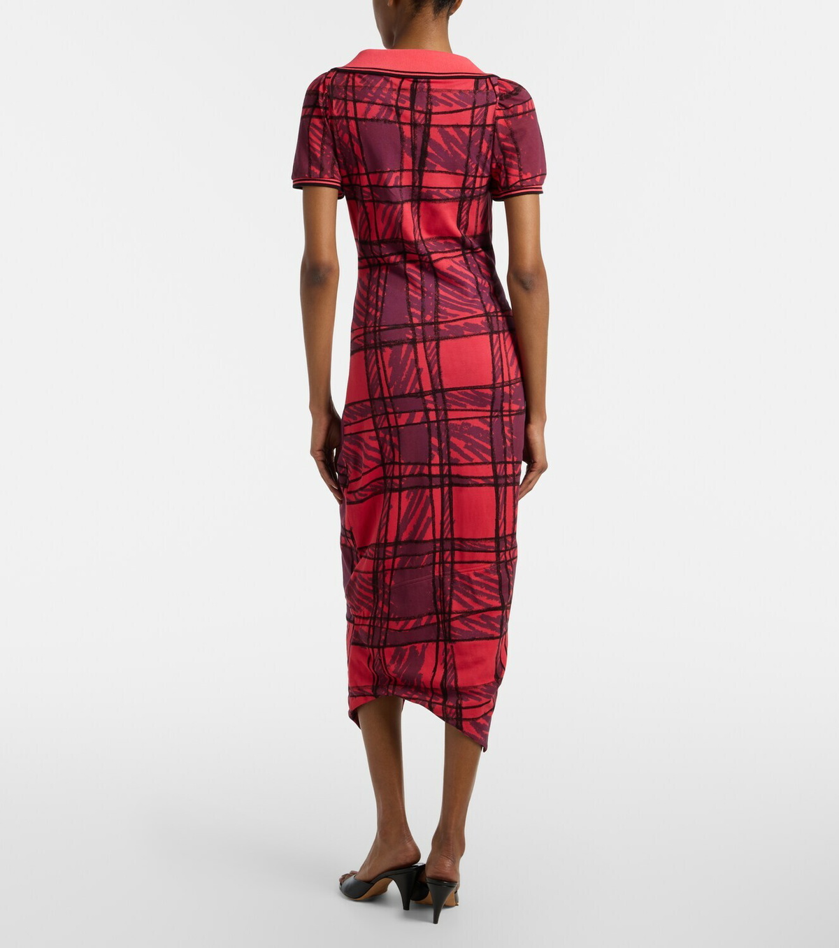 Vivienne Westwood Long Monday checked cotton polo dress