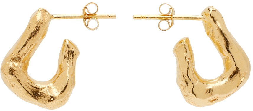 Photo: Alighieri Gold 'The Mini Link of Wanderlust' Hoop Earrings