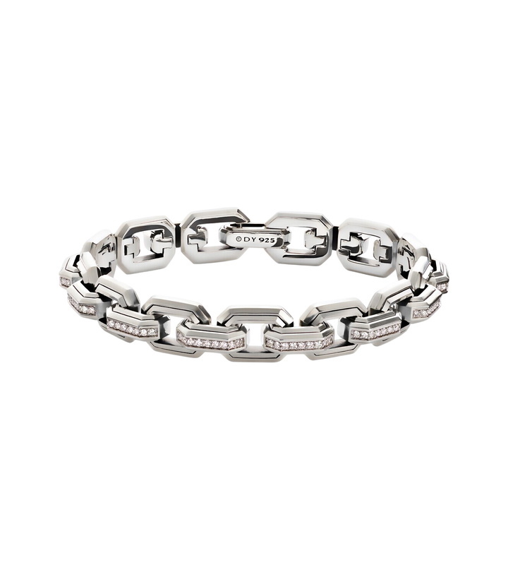 Photo: David Yurman 925 sterling silver chain bracelet with diamonds