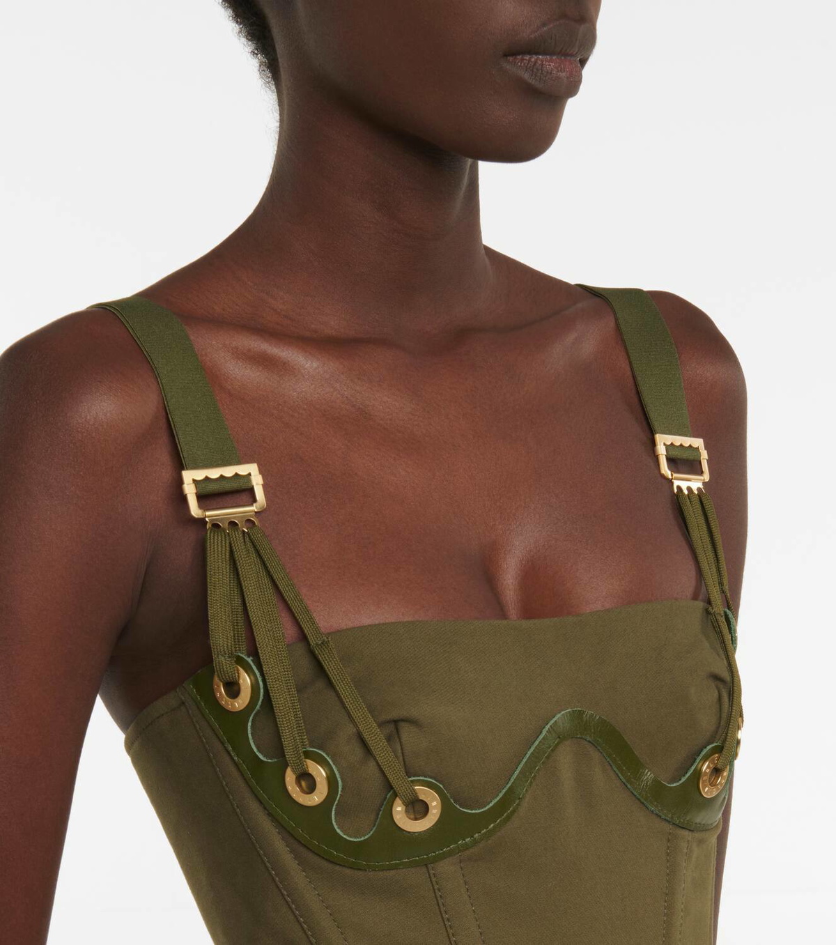 Dion Lee Buckled cotton-blend minidress