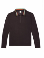 Paul Smith - Slim-Fit Merino Wool Half-Zip Sweater - Brown