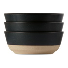 KINTO Black Ceramic Lab CLK-151 Bowl Set, 5 in