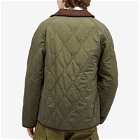 Drake's Men's Quilted Chore Jacket in Olive