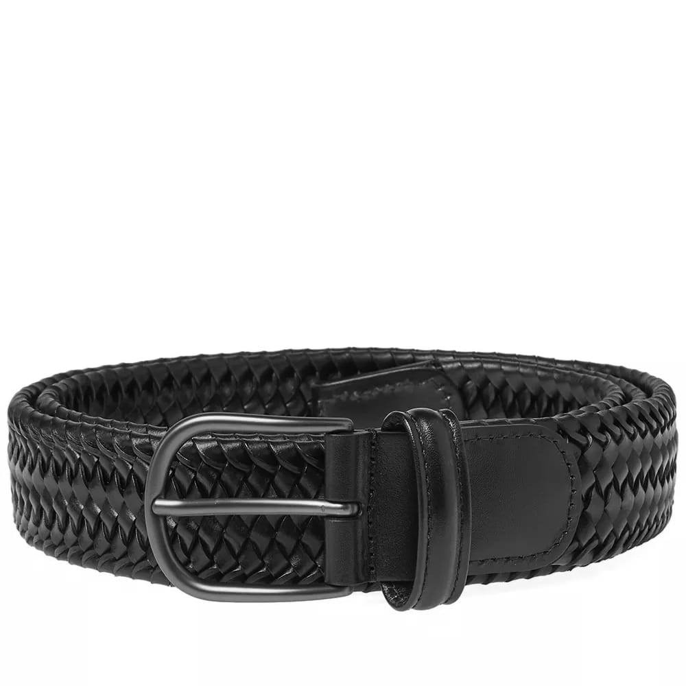 Anderson's Stretch Woven Leather Belt Brown Anderson's