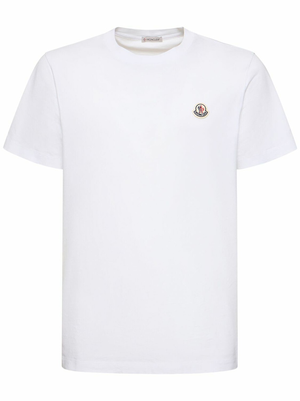 Photo: MONCLER - Set Of 3 Logo Cotton Jersey T-shirts