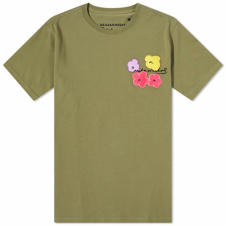 Photo: Maharishi Men's Warhol Flowers T-Shirt in Olive