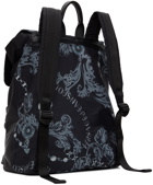 Versace Jeans Couture Black & Gray Iconic Backpack