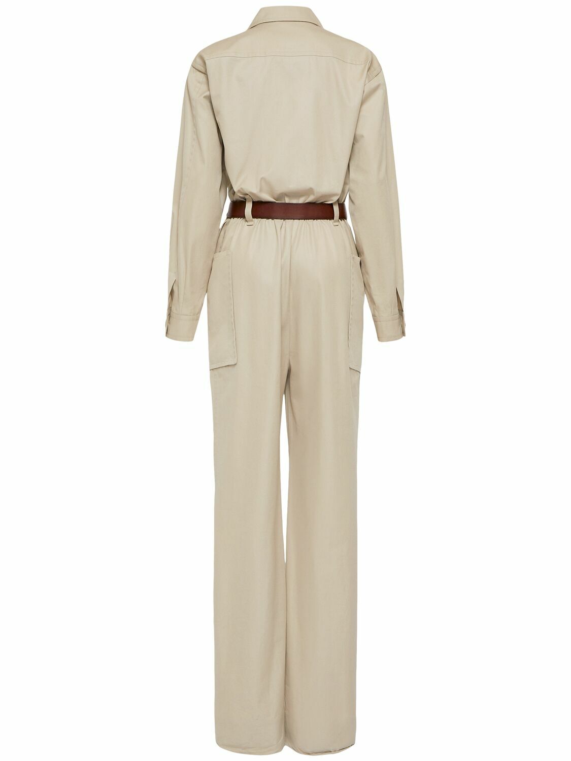 SAINT LAURENT Cotton Twill Jumpsuit