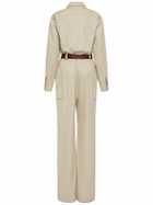 SAINT LAURENT Cotton Twill Jumpsuit