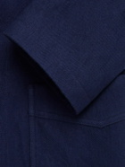 Drake's - MKIII Double-Breasted Twill Blazer - Blue