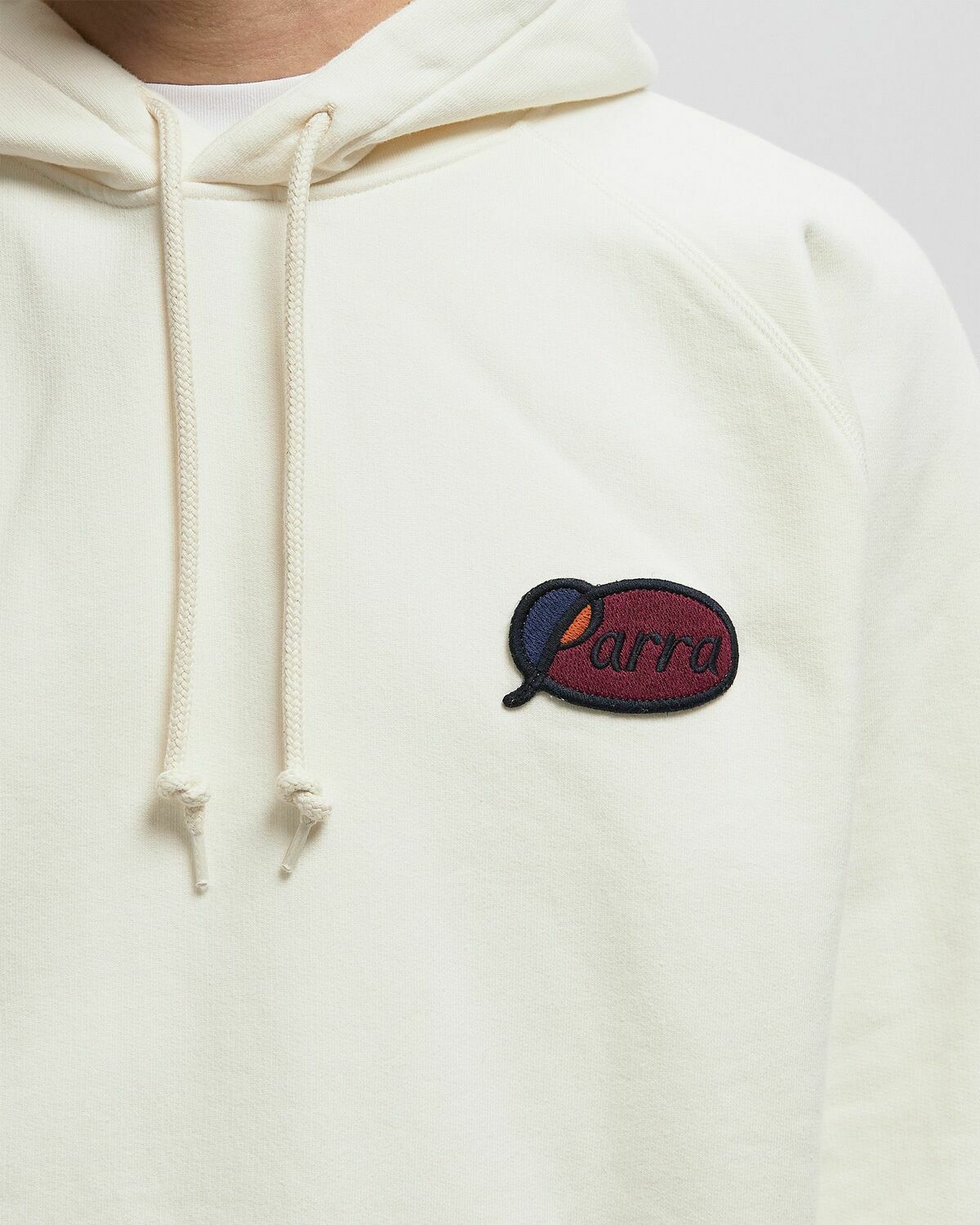 By Parra CIRCLED SCRIPT LOGO HOODED SWEATSHIRT Beige Mens Hoody