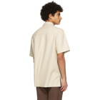 Nanushka Off-White Vegan Leather Adam Short Sleeve Shirt