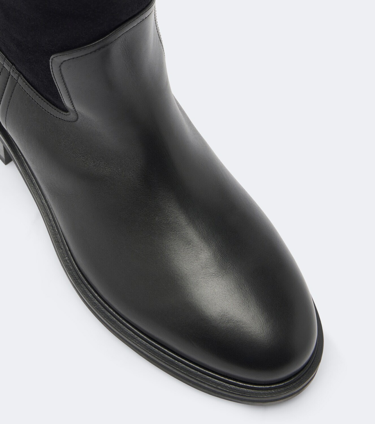 Aeyde Theo leather and suede knee-high boots