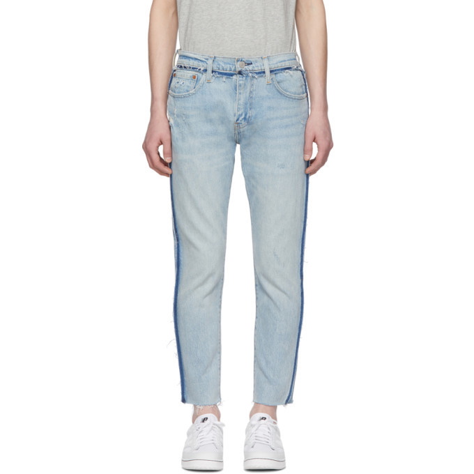 Photo: Levis Blue 512 Slim Wrong Side Out Jeans