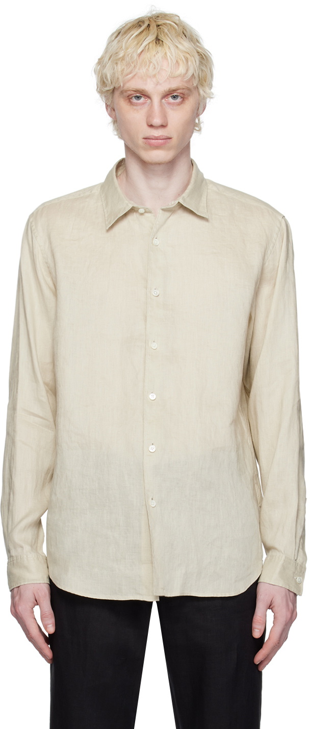 Theory Beige Irving Shirt Theory