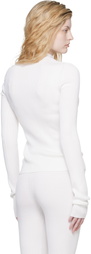 Rier Off-White Fine Rib Silk Polo