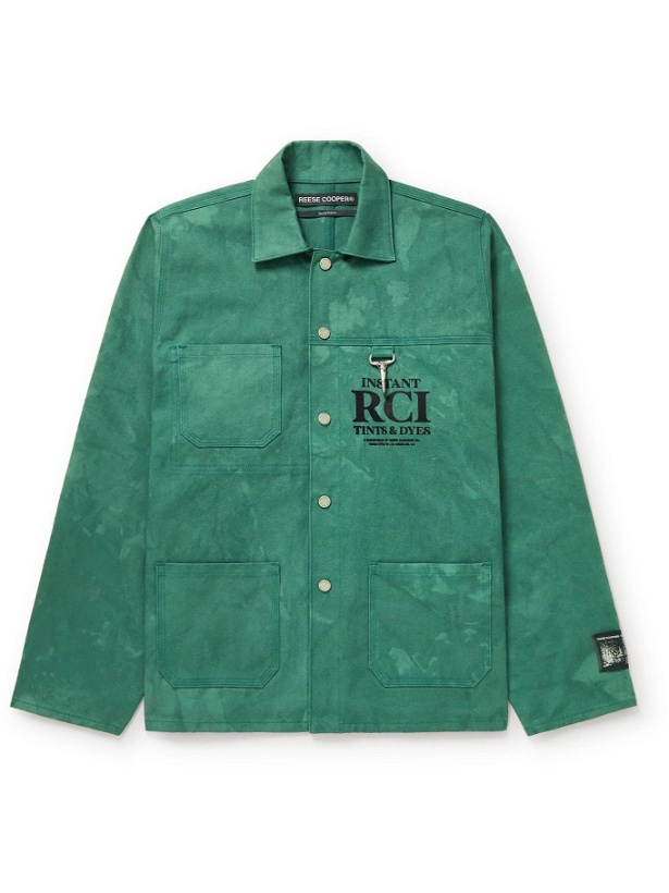 Photo: Reese Cooper® - Hand-Dyed Printed Cotton Overshirt - Green