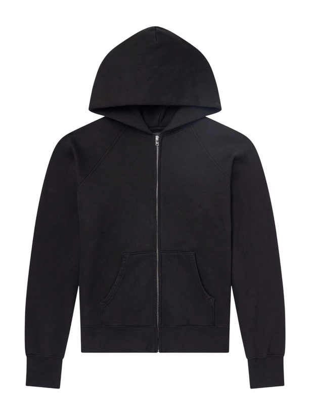 Photo: Les Tien - Cotton-Jersey Zip-Up Hoodie - Black