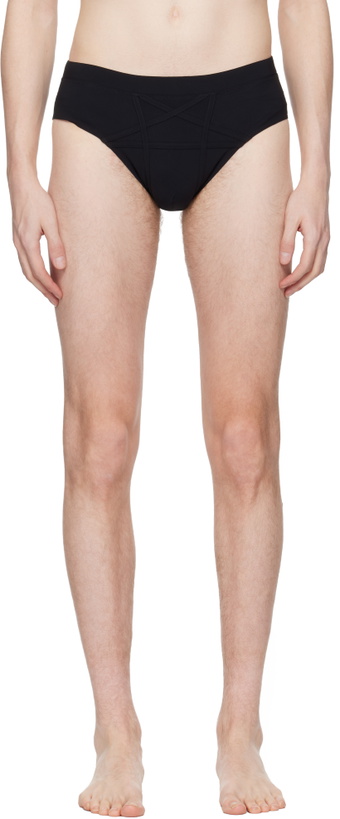 Photo: Rick Owens Black Temple Penta Swim Briefs