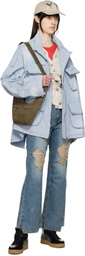 OPEN YY Blue Cargo Pocket Field Jacket