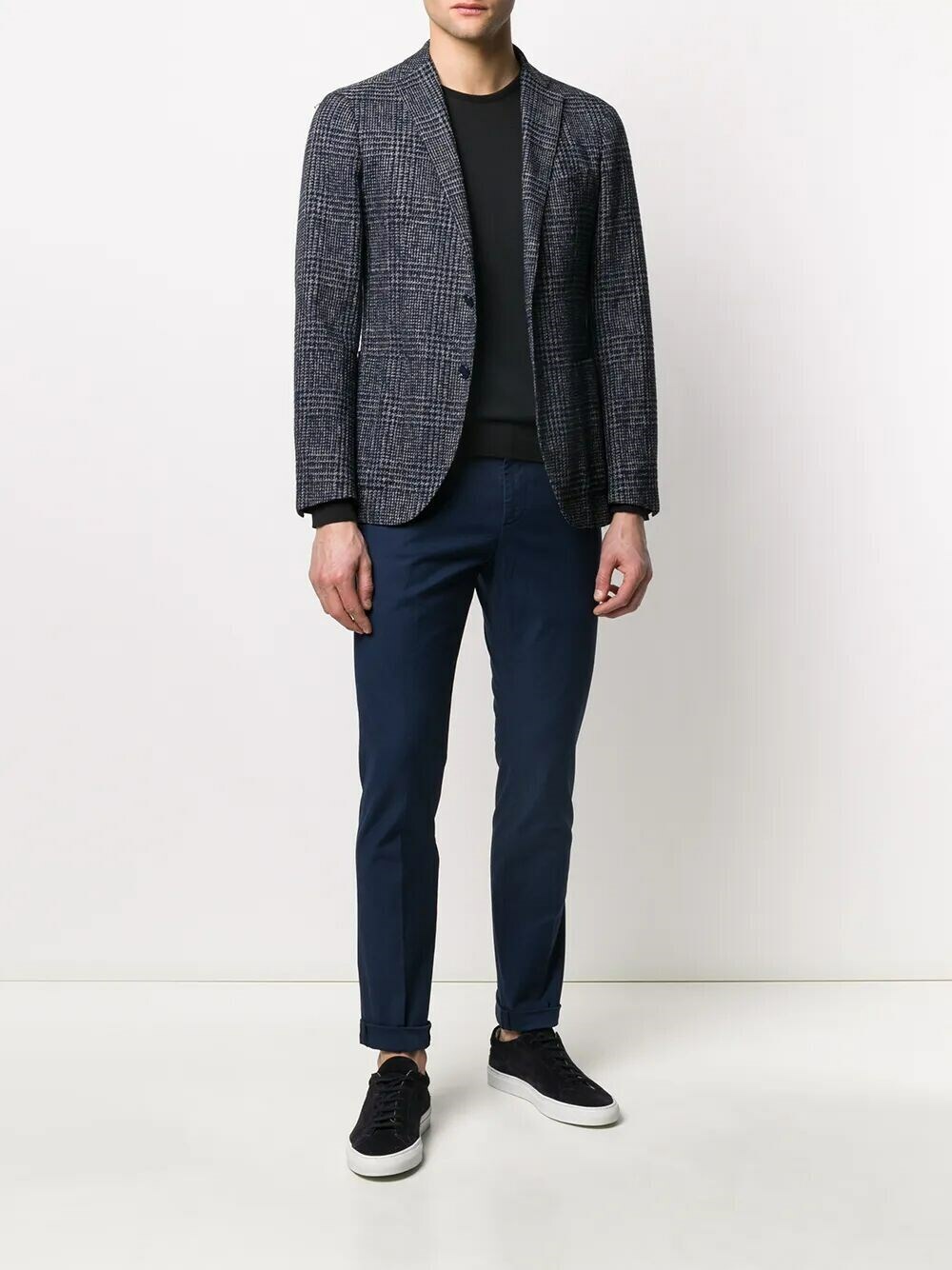 John Smedley Hatfield Long Sleeves Crewneck Pullover in Black