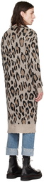 R13 Beige & Tan Long Leopard Cardigan