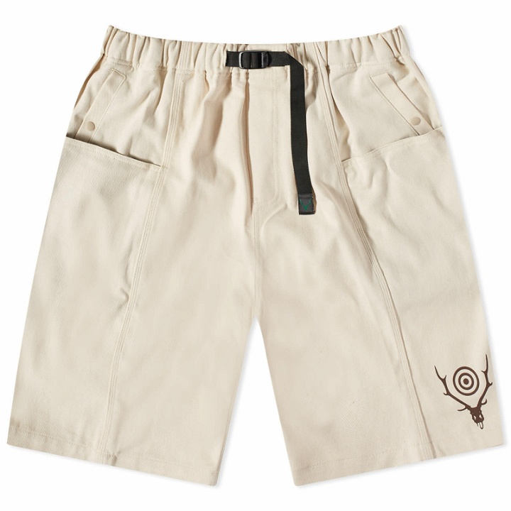 Photo: South2 West8 Men's Belted C.S. Twill Shorts in Off White