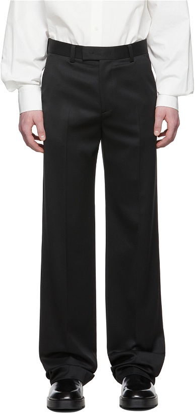 Photo: We11done Black Wool & Polyester Trousers