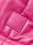 Loewe - Leather Hoodie - Pink