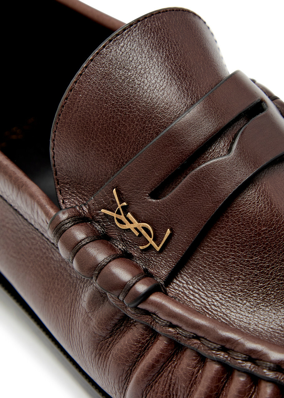 Saint Laurent Le Loafer 15 Leather Loafers Brown