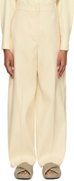 Recto Beige Wide-Leg Trousers
