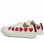 Comme des Garçons Play x Converse Chuck Taylor Multi Heart 1 Sneakers in Off White