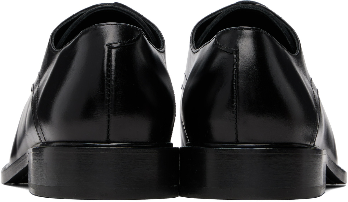 Stefan Cooke Black Slashed Square Toe Derbys