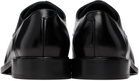 Stefan Cooke Black Slashed Square Toe Derbys