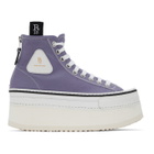 R13 Purple Platform High-Top Sneakers