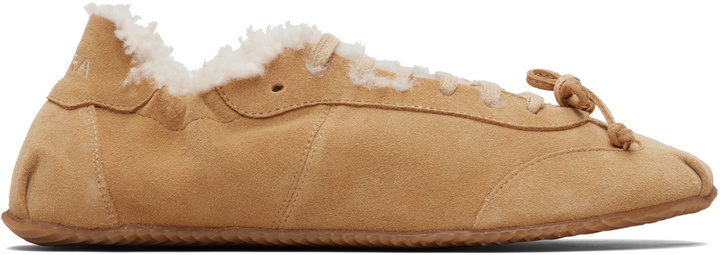 Photo: ABRA Tan Shearling Ballerina Sneakers