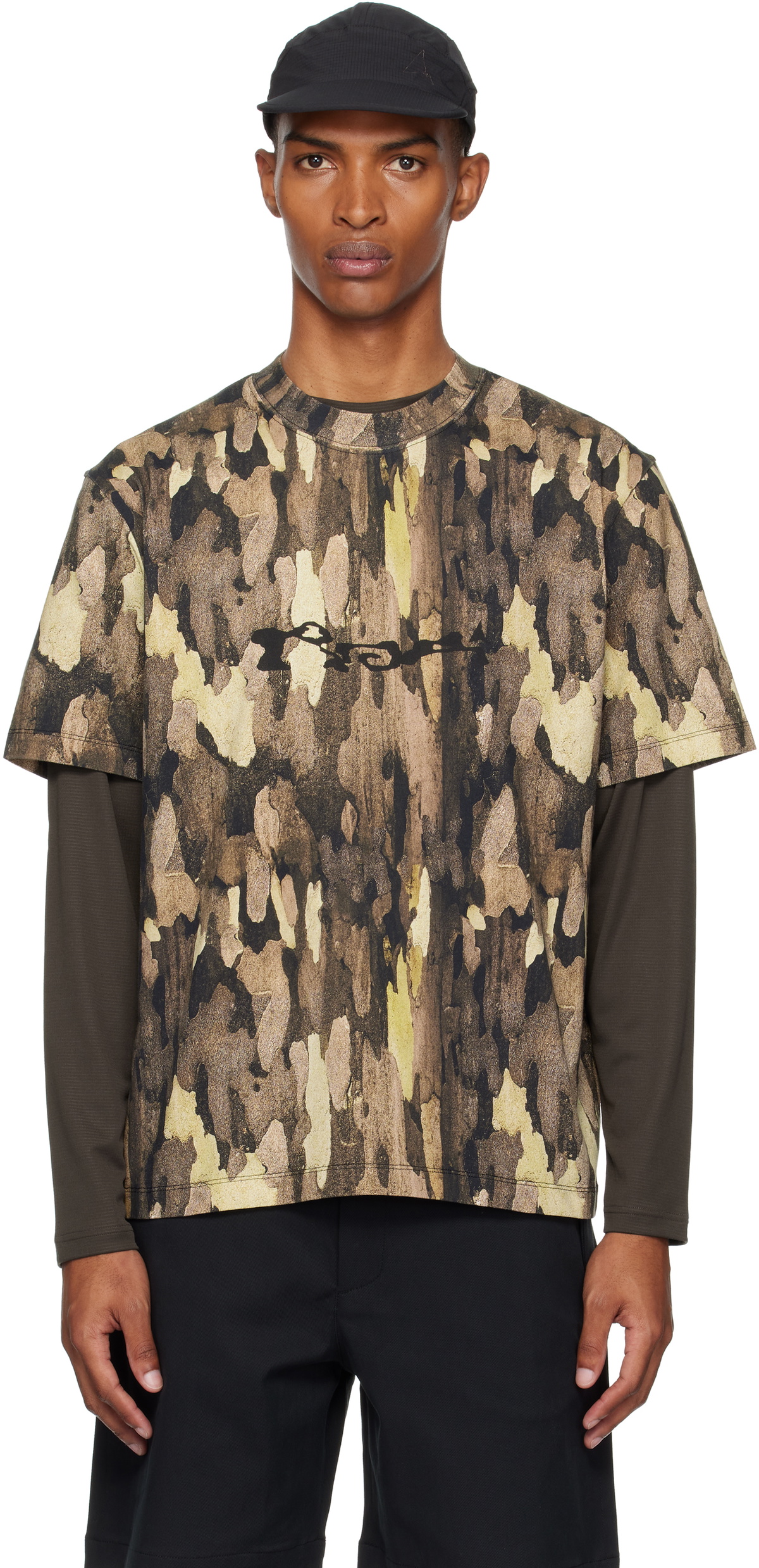 ROA Brown Base Layer Stretch Ripstop Longsleeve T-shirt ROA