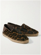 TOM FORD - Barnes Collapsible-Heel Leopard-Print Calf Hair and Leather Espadrilles - Animal print