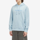 JW Anderson Men's Logo Embroidery Hoodie in Pale Blue