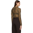 Louise Lyngh Bjerregaard Green and Brown Mesh River T-Shirt