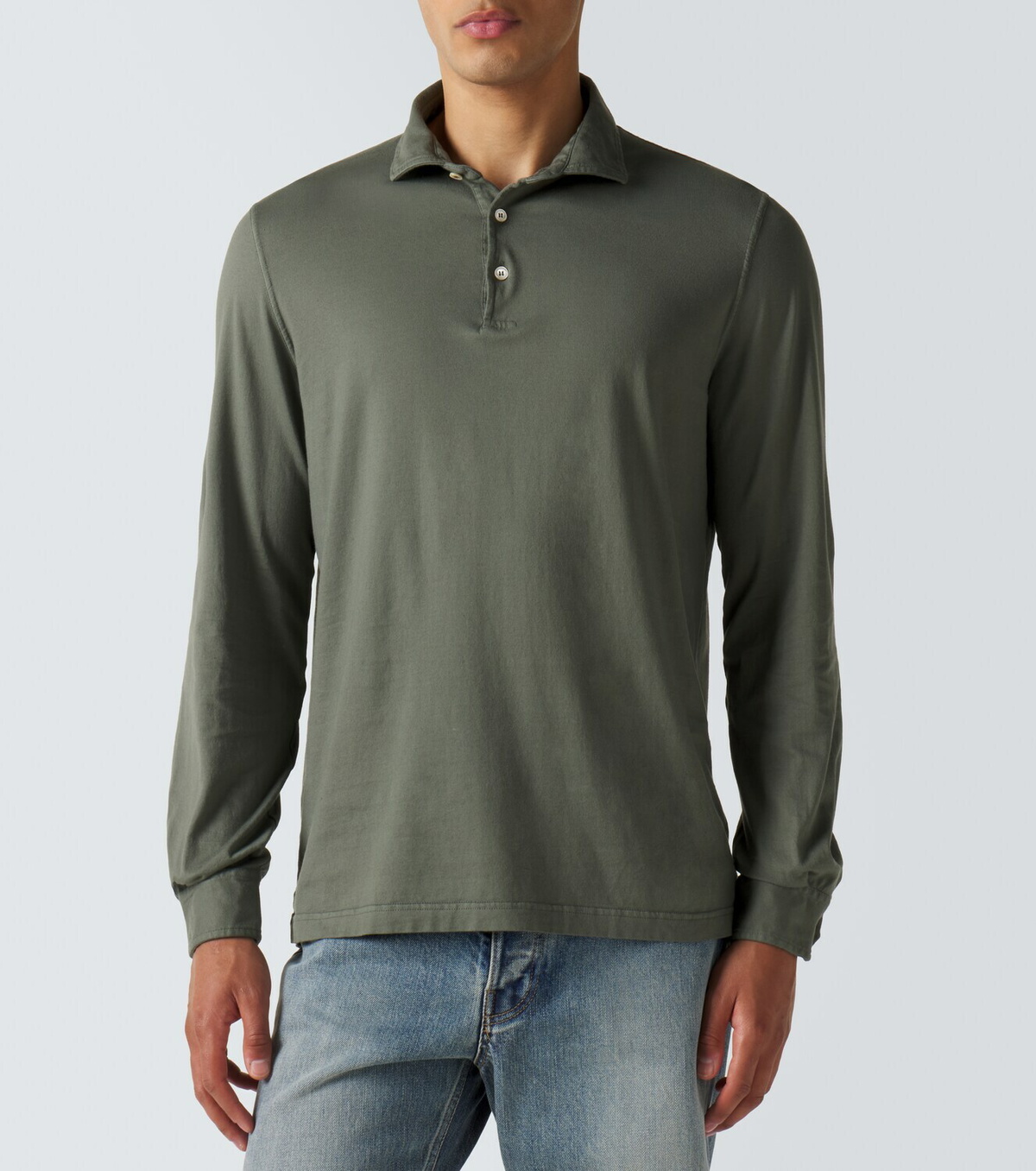 Fedeli Cotton piqué polo shirt