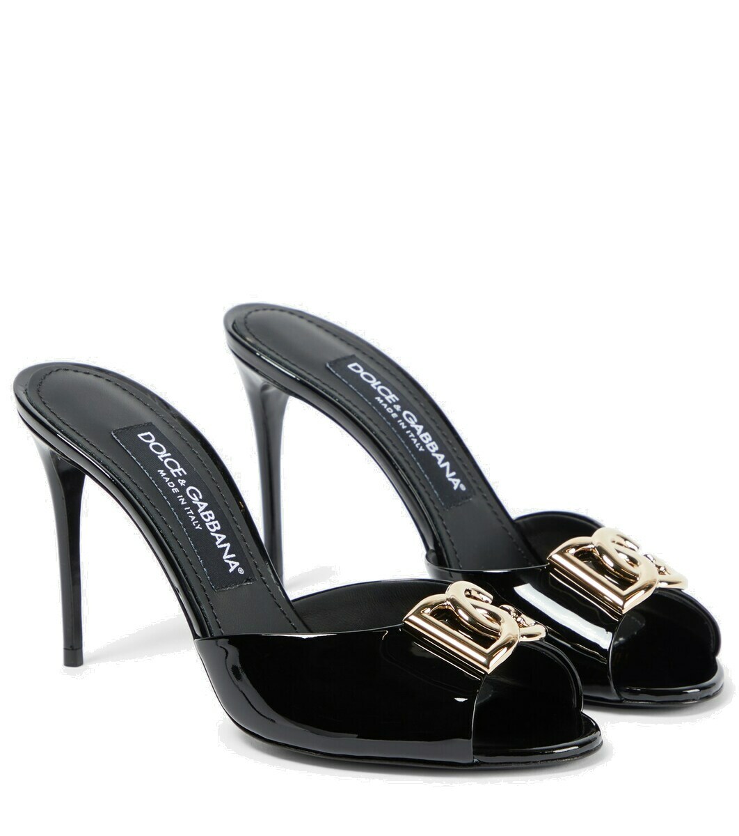 【関税＆送料込み】Dolce & Gabbana Mules DOLCE & GABBANA PINK LEATHER MULE WITH DG LOGO